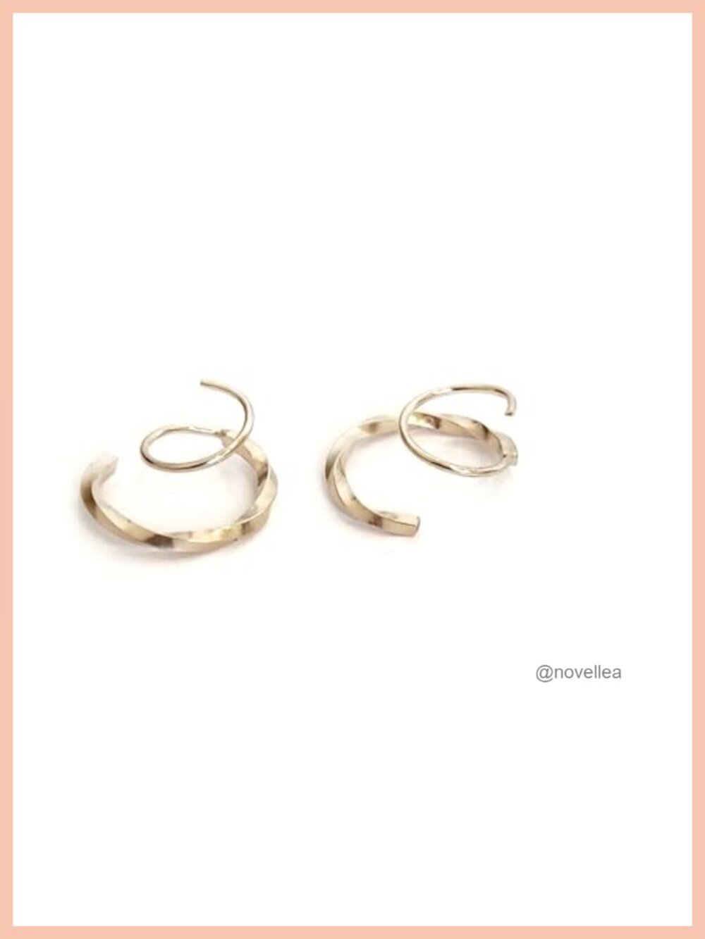 Handmade Large Twist Loop Earrings for Women Double Hoop Design 14k Gold-Filled